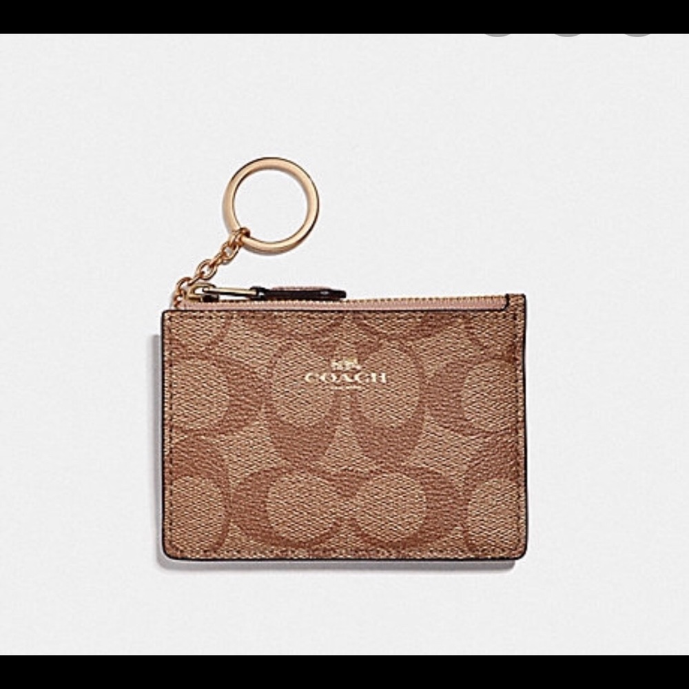 COACH Mini Skinny ID Case Signature Canvas